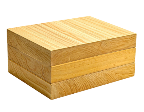 Stacked rectangular wooden blocks, showcasing grain texture, against a dark background
