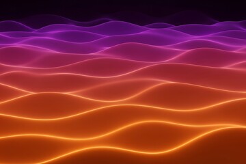 Fototapeta premium Abstract gradient waves of orange purple and red light flowing seamlessly across the scene