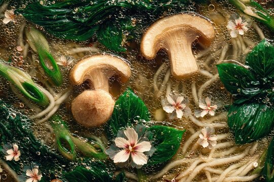 Clear Broth Noodle Bowl with Greens