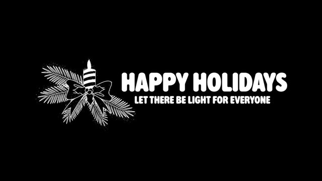 Holiday Festive Glitter Candlelight Title