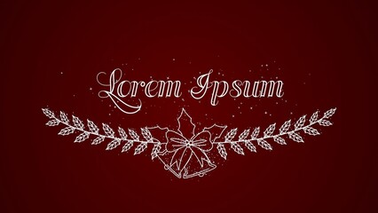 Holiday Festive Glitter Winter Branch Title