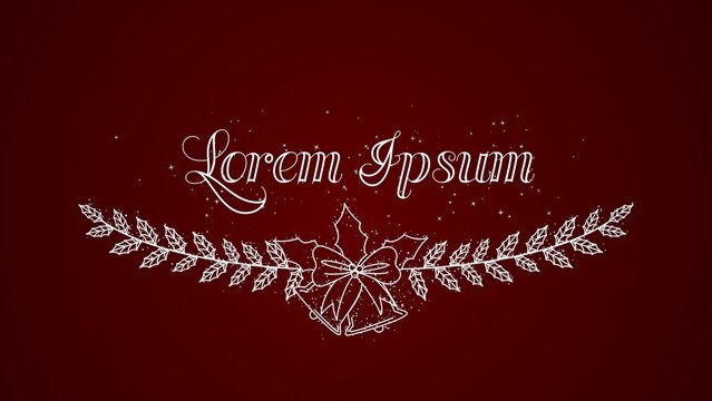 Holiday Festive Glitter Winter Branch Title