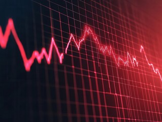 Naklejka premium Graph infographic of GDP decline linked with major tariff policies