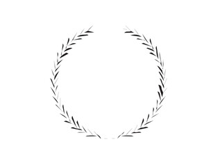Fototapeta premium Medal in silhouette white background.