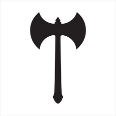 Black battle axe silhouette