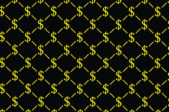 Dollar icon creative pattern design template 