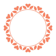 Decorative frame Elegant vector element for design in Eastern style, place for text. Floral pink and white border. Lace illustration for invitations and greeting cards