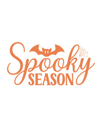 Spooky Season Halloween typography clip art design on plain white transparent isolated background for card, shirt, hoodie, sweatshirt, apparel, card, tag, mug, icon, poster or badge