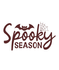 Fototapeta premium Spooky Season Halloween typography clip art design on plain white transparent isolated background for card, shirt, hoodie, sweatshirt, apparel, card, tag, mug, icon, poster or badge