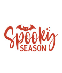 Spooky Season Halloween typography clip art design on plain white transparent isolated background for card, shirt, hoodie, sweatshirt, apparel, card, tag, mug, icon, poster or badge
