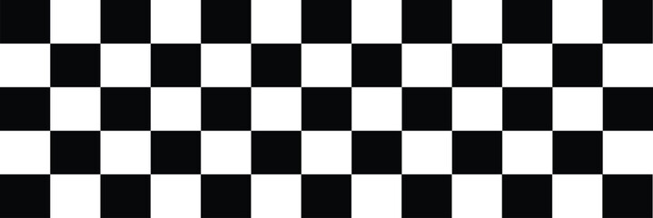 Fototapeta premium Black and white checker pattern. Race checker flag seamless pattern. Square black and white rally checker texture.