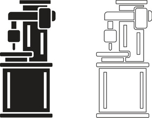 milling machine metalwork vector illustration