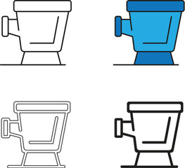  modern toilet bowl vector illustration
