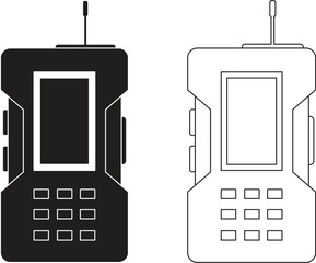  radio transceiver vector illustration
