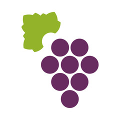 An illustration featuring grapes represented through simple line icons. The design highlights the distinct shapes and colors of grapes, emphasizing their appeal as a delicious fruit.