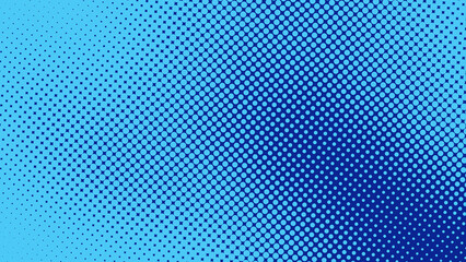 Dynamic light blue and dark blue halftone dot pattern with beautiful and elegant diagonal gradient effect