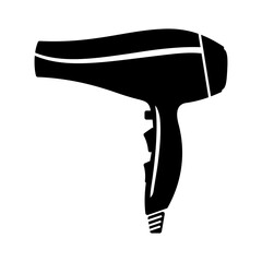 Hairdryer silhouette vector icon,modern and elegant design concept,isolated on white background,can be for sign,logo,or brand icon inspiration