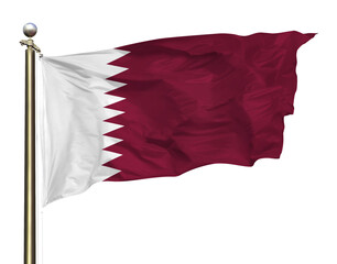 Transparent Background Cutout Isolated Qatar White And Purple National Flag