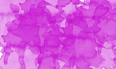 Dynamic pink watercolor blotches create an abstract background with fluid artistic impression