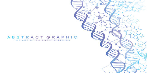 Abstract Molecular Structure of DNA Double Helix