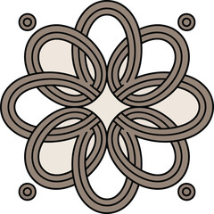 Intricate celtic knot flower design elegant intertwined pattern with symmetrical beauty