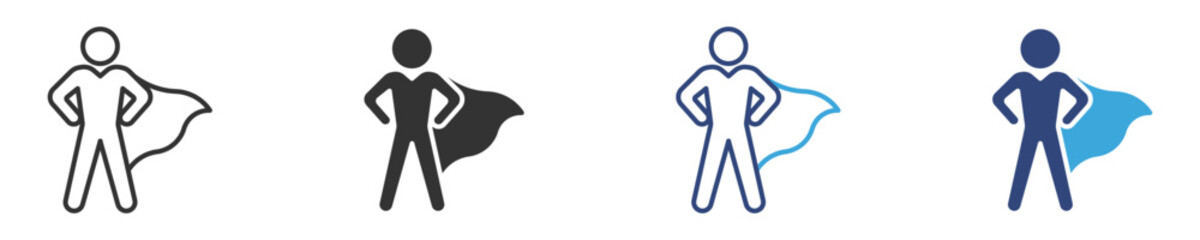 Superhero icon set, hero cape icon sign, vector illustration .  