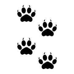 Fototapeta premium Lion print silhouette. Flat image