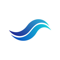 Fototapeta premium Gradient abstract wave logo for business consulting