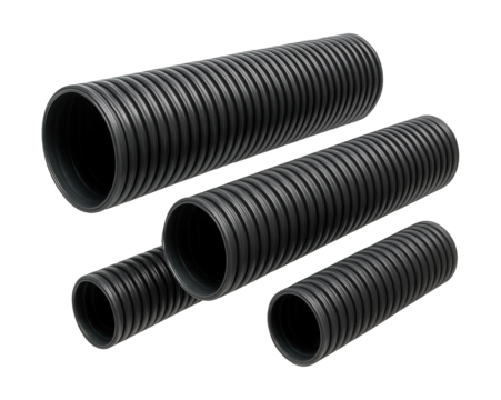 Corrugated drainage pipes installed in a school playground ensure a dry, safe area for