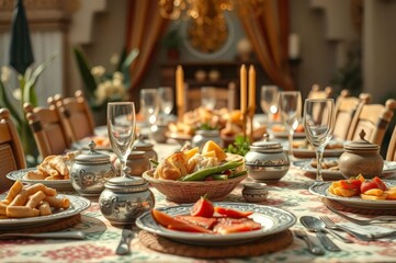 Lavish Algerian Aid el-Fitr Table Setting