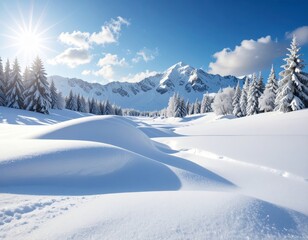 Obraz premium Christmas winter natural snow isolated. Large beautiful snowdrift cutout