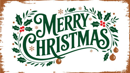 Merry Christmas typography set lettering vector designs 