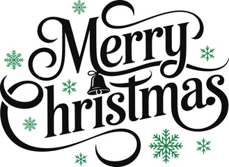 Merry Christmas typography set lettering vector designs 