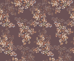 Floral Background Color Pattern Image Cute Graphics Digital Vintage Colour.Tropical seamless pattern background with exotic flowers, palm leaves, jungle leaf, hibiscus, orchid flower