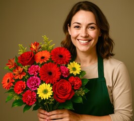 florist with flowers