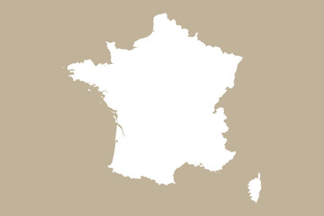 Obraz premium Vector graphic artwork suitable for print and web containing flat detailed map of FRANCE