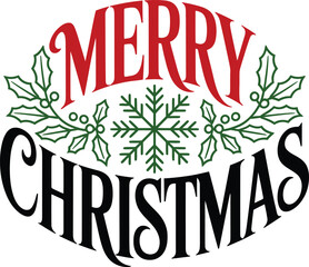Merry Christmas typography set lettering vector designs 