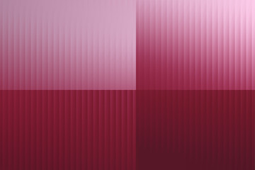 A visually striking composition with a gradient of pink and red hues, divided into quadrants with vertical lines, creating a sense of balance and harmony