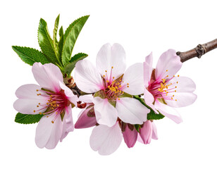 rama de almendro florecida