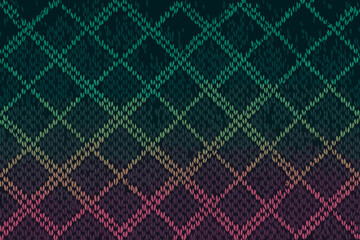 Colorful geometric pattern with knitted texture showcasing a modern design in vibrant hues