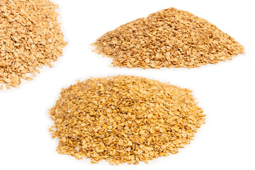 Oat-flakes isolated on a white background.
