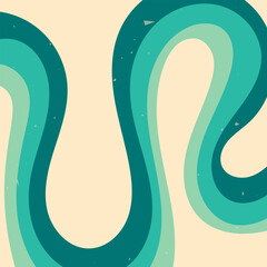 Zebra groovy square blue tone background.