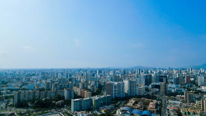 Drone photography of Jesus Maria district on an autumn afternoon.
