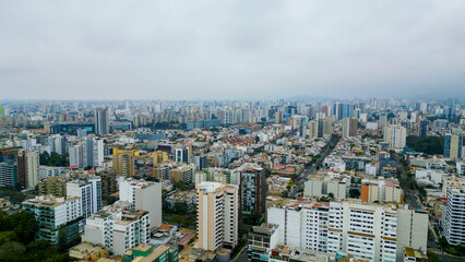 Aerial photography of the greater San Isidro district on a winter morning.