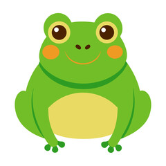 Fototapeta premium Toad cartoon object on a white background vector illustration