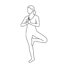 Black fashion model standing silhouette vector illustration of a dancing woman