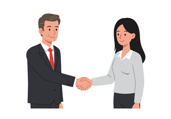 Business Professionals Shaking Hands in Agreement and Collaboration.