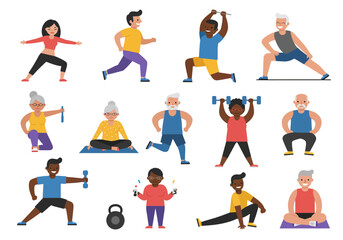 Diverse Group Exercising: Active Lifestyles for All Ages and Abilities.