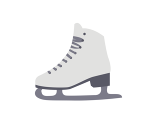 ice skate with laces and blades, this illustration is ideal for winter sports, ice skating, or cold season themes.