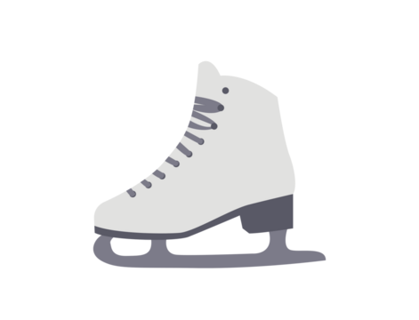 ice skate with laces and blades, this illustration is ideal for winter sports, ice skating, or cold season themes. - Powered by Adobe